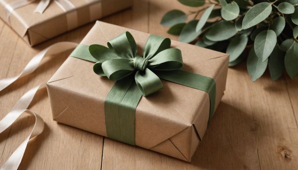 papier cadeau recyclable ruban elegant